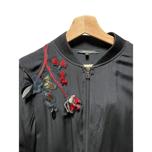 Kobi Halperin Black silk Cecilia jacket Size Small - Picture 2 of 6